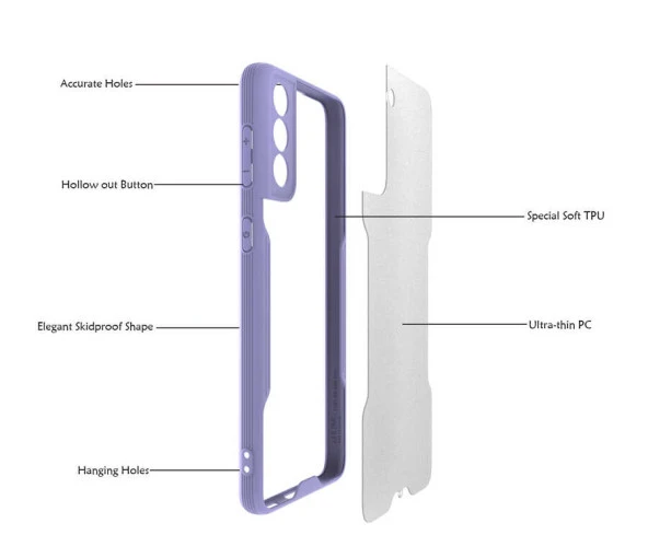 Galaxy S21 Kılıf  Parfe Kapak - Resim 11