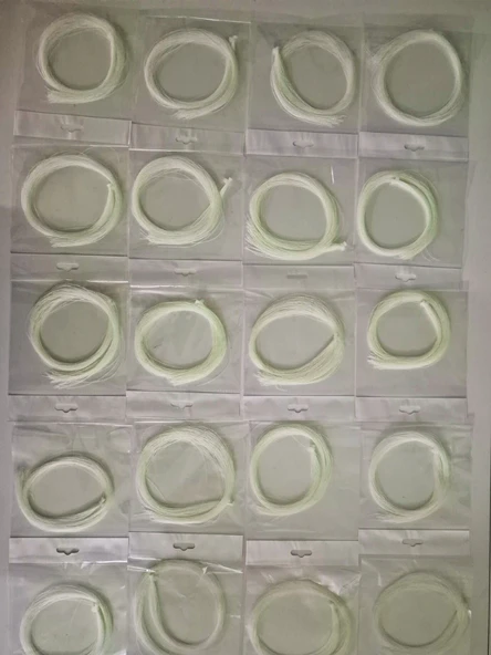 Eagenset Beyaz Fosforlu Glow Karanlıkta Parlayan, Ultraviyole (UV) Neon Poşet Çapari Simi, Jig Yapım Malzemesi - 10