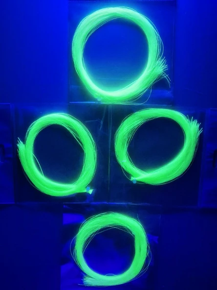 Eagenset Beyaz Fosforlu Glow Karanlıkta Parlayan, Ultraviyole (UV) Neon Poşet Çapari Simi, Jig Yapım Malzemesi - 6