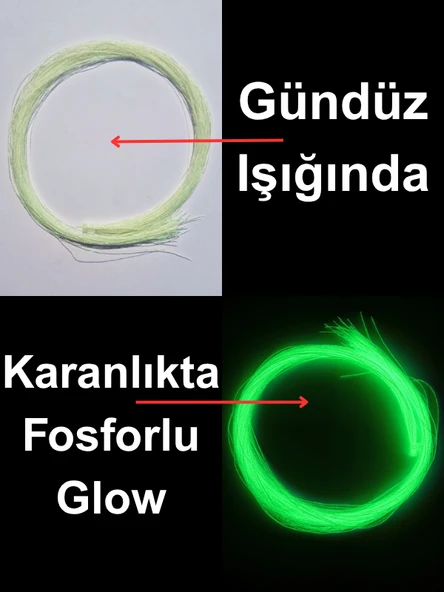 Eagenset Beyaz Fosforlu Glow Karanlıkta Parlayan, Ultraviyole (UV) Neon Poşet Çapari Simi, Jig Yapım Malzemesi