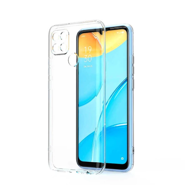 Oppo A15 Kılıf  Kamera Korumalı Süper Silikon Kapak