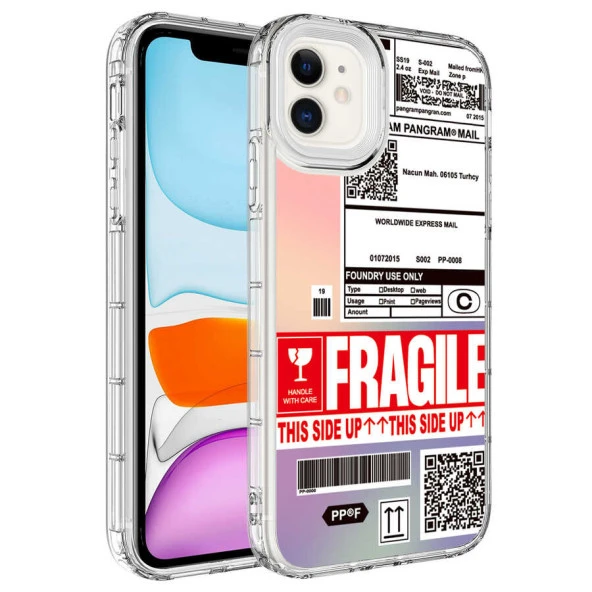 Apple iPhone 12 Kılıf Kamera Korumalı Renkli Desenli Sert Silikon  Korn Kapak - Resim 12