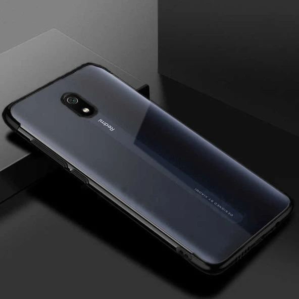 Xiaomi Redmi 8A Kılıf  Dört Köşeli Lazer Silikon Kapak