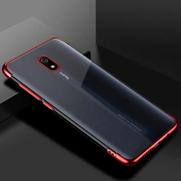 Xiaomi Redmi 8A Kılıf  Dört Köşeli Lazer Silikon Kapak - Resim 4