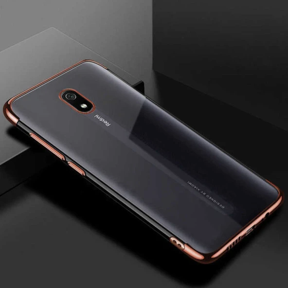 Xiaomi Redmi 8A Kılıf  Dört Köşeli Lazer Silikon Kapak - Resim 5