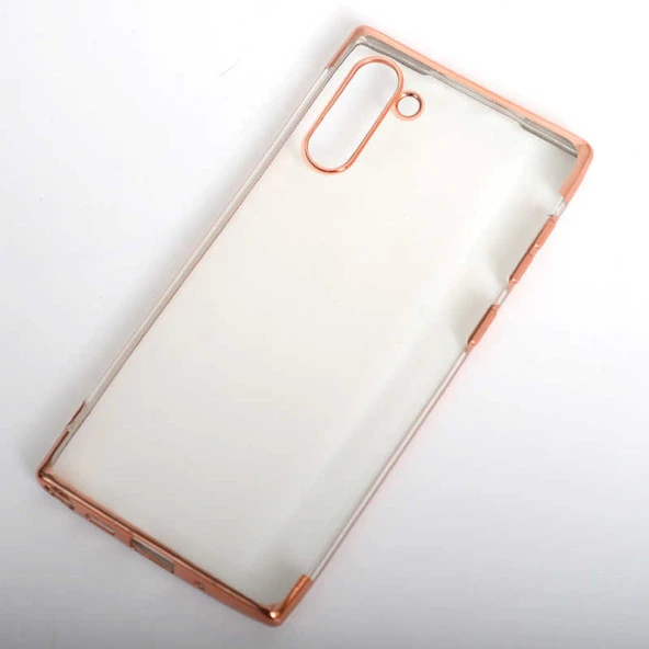 Galaxy Note 10 Kılıf  Dört Köşeli Lazer Silikon Kapak - Resim 6