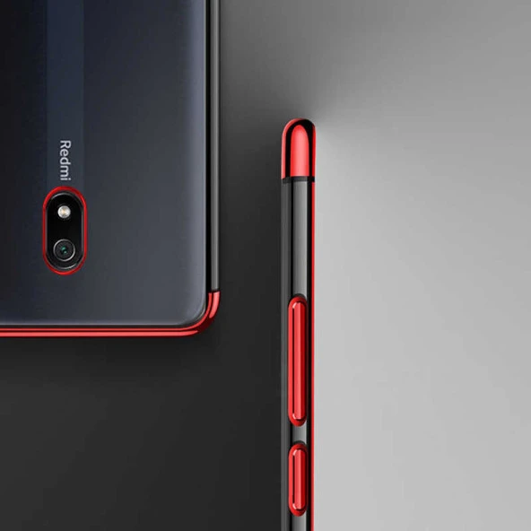 Xiaomi Redmi 8A Kılıf  Dört Köşeli Lazer Silikon Kapak - Resim 9