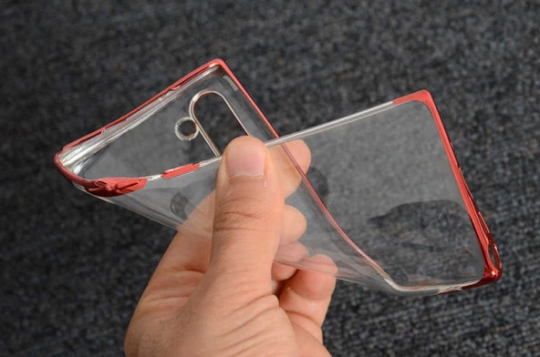 Galaxy Note 10 Kılıf  Dört Köşeli Lazer Silikon Kapak - Resim 9