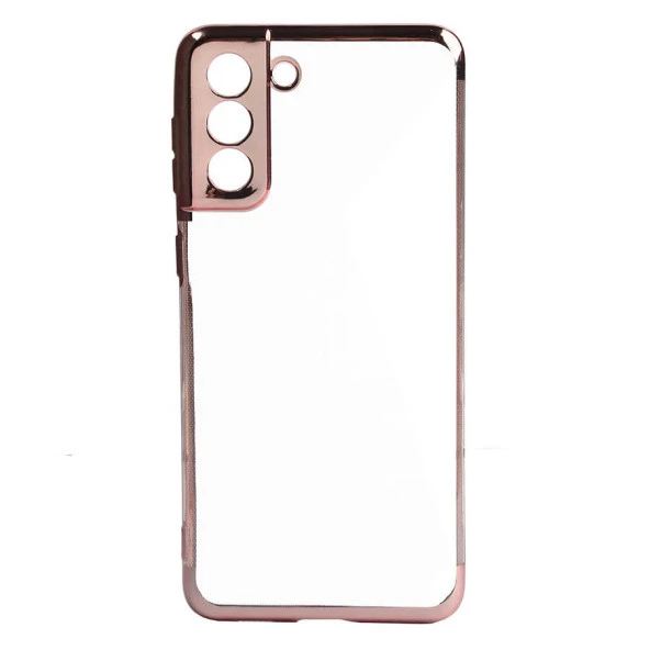 Galaxy S21 Kılıf  Dört Köşeli Lazer Silikon Kapak - Resim 6