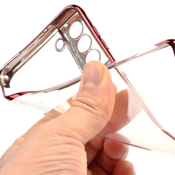 Galaxy S21 Kılıf  Dört Köşeli Lazer Silikon Kapak - Resim 9