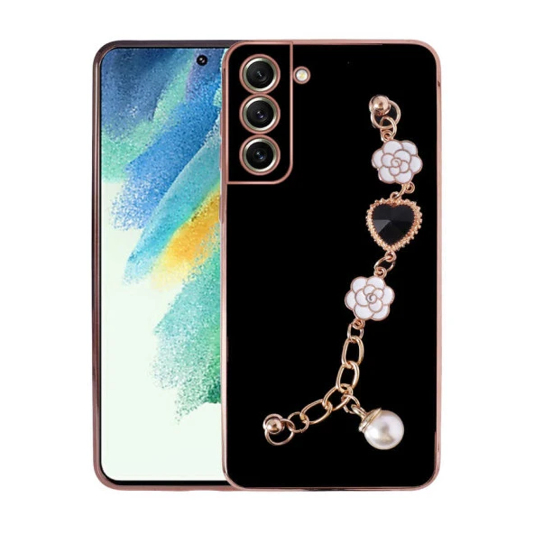 Galaxy S21 FE Kılıf El Tutamaçlı Kamera Korumalı  Taka Silikon Kapak - Resim 3