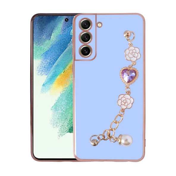 Galaxy S21 FE Kılıf El Tutamaçlı Kamera Korumalı  Taka Silikon Kapak - Resim 5