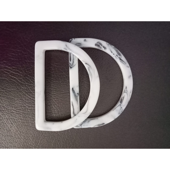 D Model Akrilik Yassı Beyaz Çanta Sapı - 2