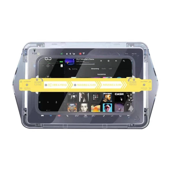 Tesla Model X Araç Multimedya Ekran Koruyucu AR Oleofobik Uygulama Aparatlı  Premium Temperli Cam Ekran Koruyucu - Resim 7