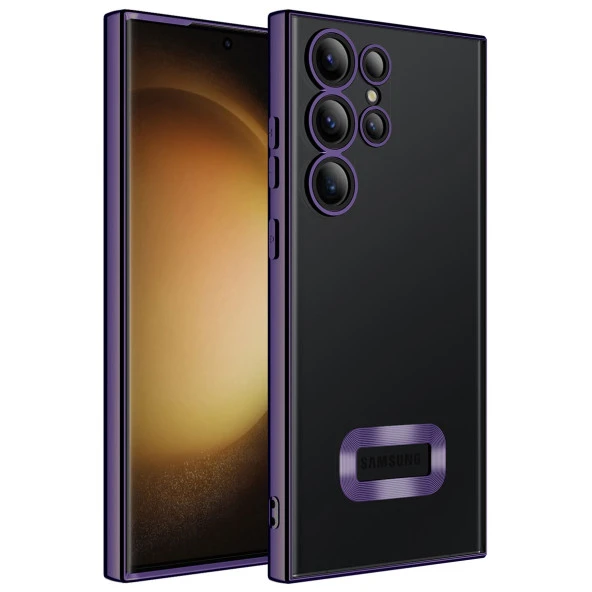 Galaxy S23 Ultra Kılıf Kamera Korumalı Logo Gösteren  Omega Kapak - Resim 5