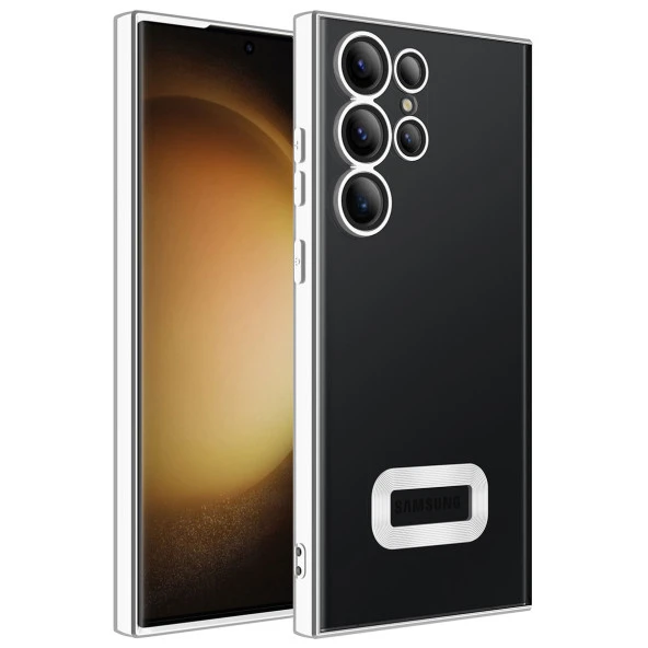 Galaxy S23 Ultra Kılıf Kamera Korumalı Logo Gösteren  Omega Kapak - Resim 7