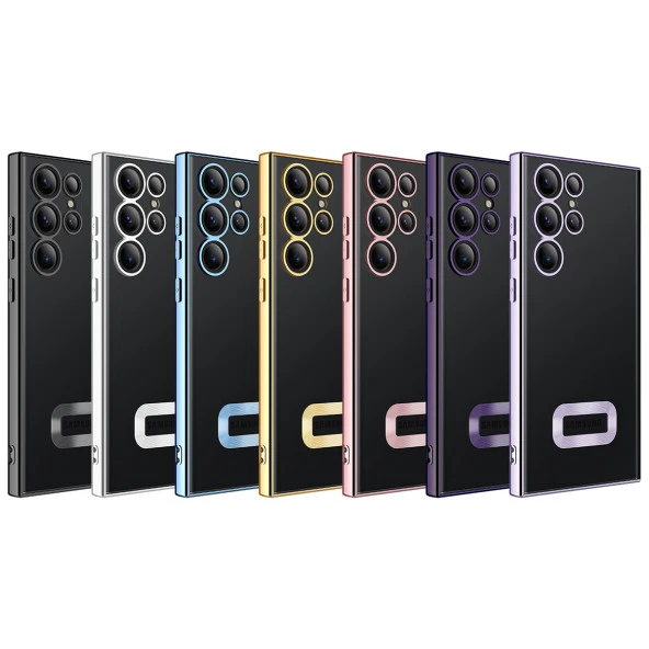 Galaxy S23 Ultra Kılıf Kamera Korumalı Logo Gösteren  Omega Kapak - Resim 9