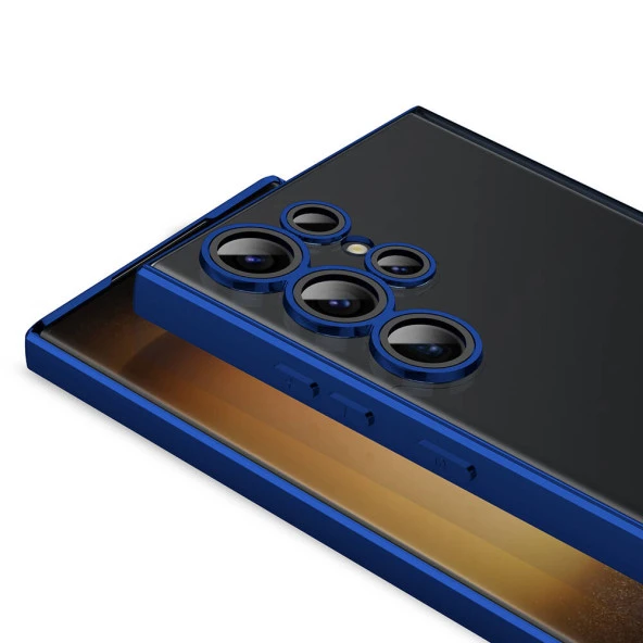 Galaxy S23 Ultra Kılıf Kamera Korumalı Logo Gösteren  Omega Kapak - Resim 10