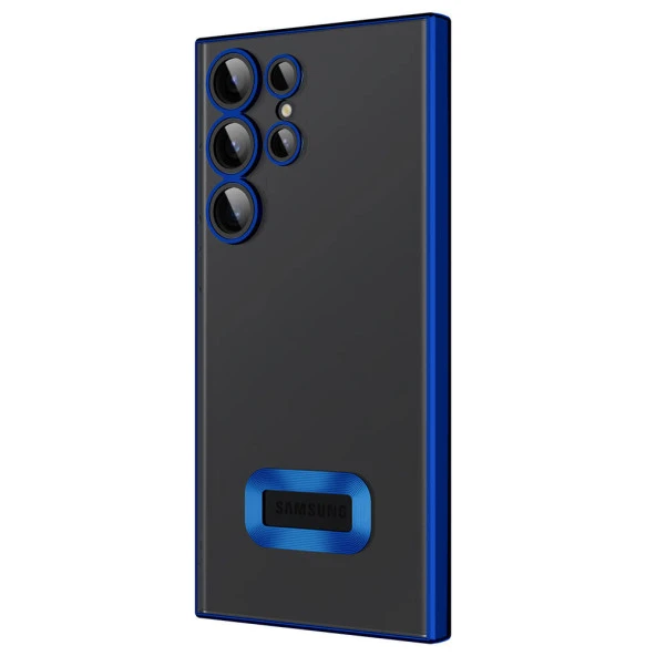 Galaxy S23 Ultra Kılıf Kamera Korumalı Logo Gösteren  Omega Kapak - Resim 11