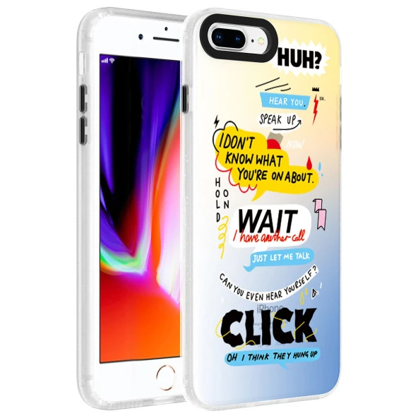 Apple iPhone 8 Plus Kılıf Desenli  Dragon Sert Kapak - Resim 6