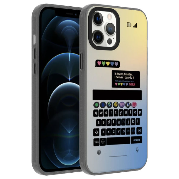 Apple iPhone 12 Pro Max Kılıf Desenli  Dragon Sert Kapak - Resim 6