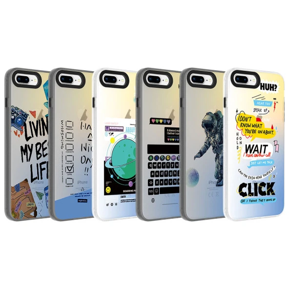 Apple iPhone 8 Plus Kılıf Desenli  Dragon Sert Kapak - Resim 8