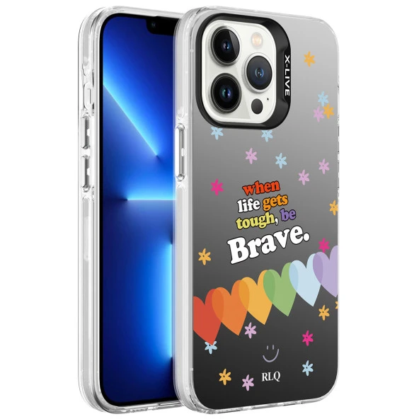 Apple iPhone 13 Pro Max Kılıf Desenli  Silver Sert Kapak ürün görseli