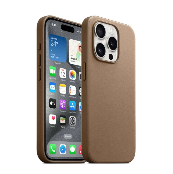 Apple iPhone 15 Pro Max Kılıf  Magsafe Şarj Özellikli Mikro Fiber Optimal Kapak ürün görseli