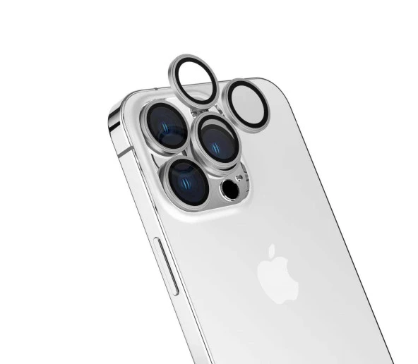 Apple iPhone 15 Pro  CL-15 Parmak İzi Bırakmayan Anti-Reflective Kamera Lens Koruyucu