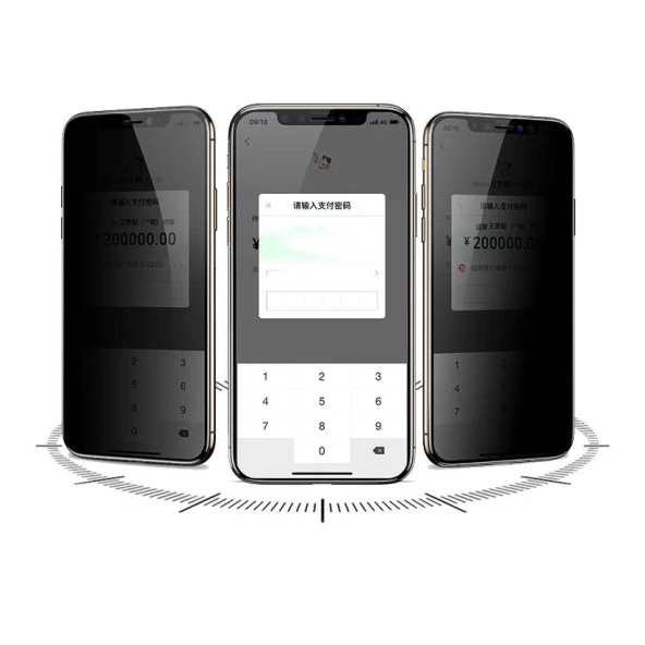 Apple iPhone 12 Hayalet Ekran Koruyucu Davin Privacy Seramik Ekran Filmi - Resim 3