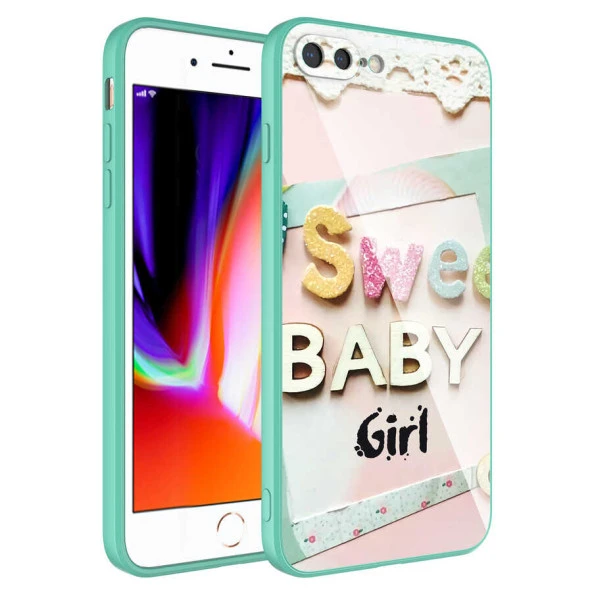 Apple iPhone 7 Plus Kılıf Kamera Korumalı Desenli Sert Silikon  Epoksi Kapak - Resim 3