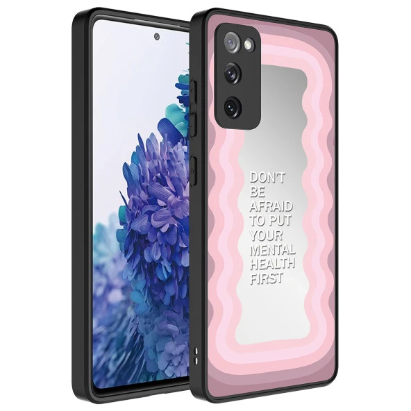 Galaxy S20 FE Kılıf Aynalı Desenli Kamera Korumalı Parlak  Mirror Kapak - Resim 7