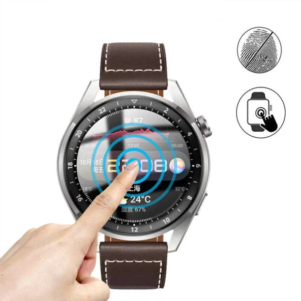 Huawei Watch 3 Pro  PMMA Pet Saat Ekran Koruyucu - Resim 3