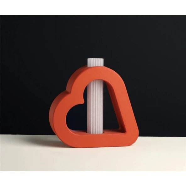 Modern Kalp Vazo - Resim 3