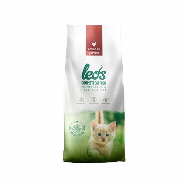 Leos Tavuklu Yavru Kedi Maması 10 Adet 1 Kg