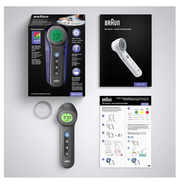 Braun BNT400 Siyah Temassız Alından Ateş Ölçer - 5