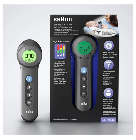 Braun BNT400 Siyah Temassız Alından Ateş Ölçer - 6