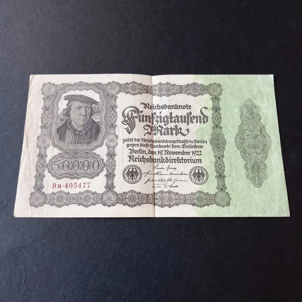 Escoines Koleksiyon Almanya Berlin 50 Bin Mark ÇT 1922 eski yabancı kağıt para - 399636697bd367d64a - Resim 3
