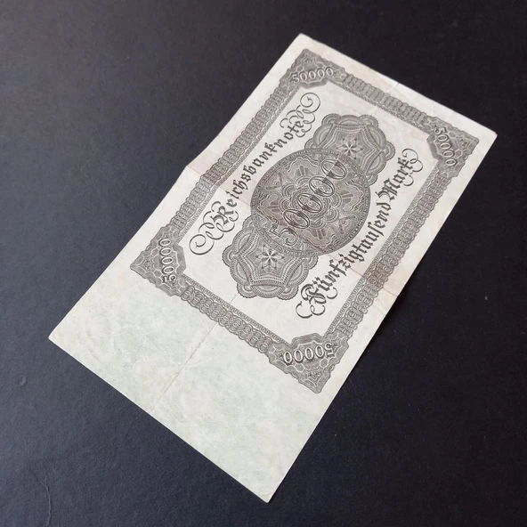 Escoines Koleksiyon Almanya Berlin 50 Bin Mark ÇT 1922 eski yabancı kağıt para - 399636697bd367d64a - Resim 2