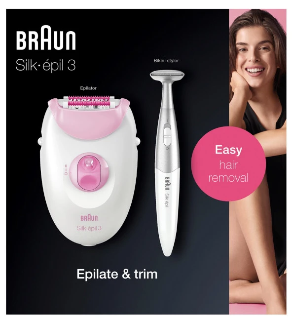 Braun Silk-épil 3 3321 Epilatör / Epilasyon + Bikini Trimmer - 4