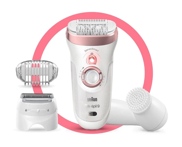 Braun Silk-épil 9 9855 SensoSmart Kablosuz, Islak Kuru, 3'ü 1 Arada Epilatör - Resim 6