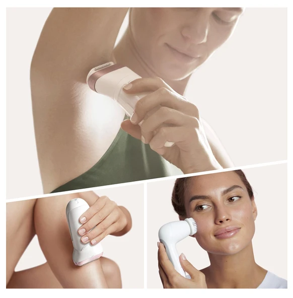 Braun Silk-épil 9 9855 SensoSmart Kablosuz, Islak Kuru, 3'ü 1 Arada Epilatör - Resim 4