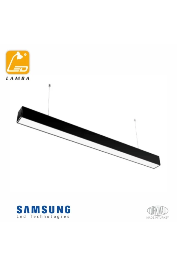 Lambaled Lineer Led Sarkıt 20w 3000k Günışığı Siyah Kasa 80 Cm