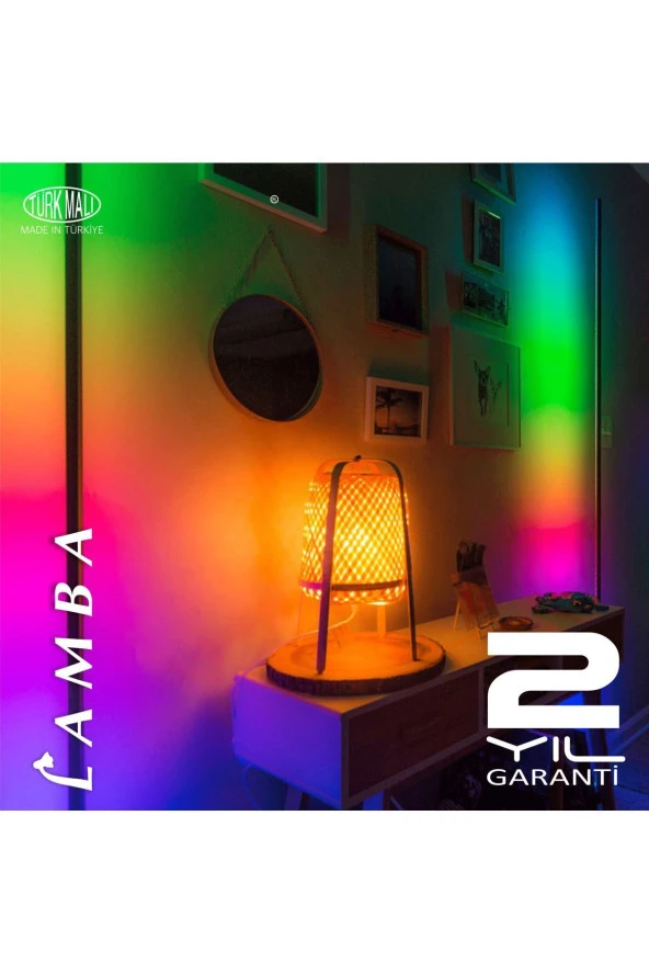 Lambaled Line Dimmer Kumandalı Pixel RGB Antrasit Kasa Lambader - Resim 5