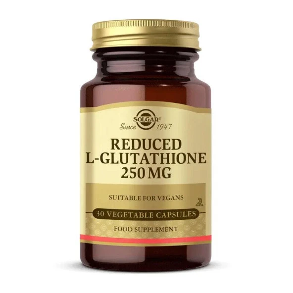 Solgar L-Glutathione 250 mg (Reduced) 30 Kapsül - Diş Beyazlatıcı Köpük Hediye