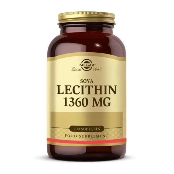 Solgar Lecithin 1360 mg 100 Kapsül - Diş Beyazlatıcı Köpük Hediye