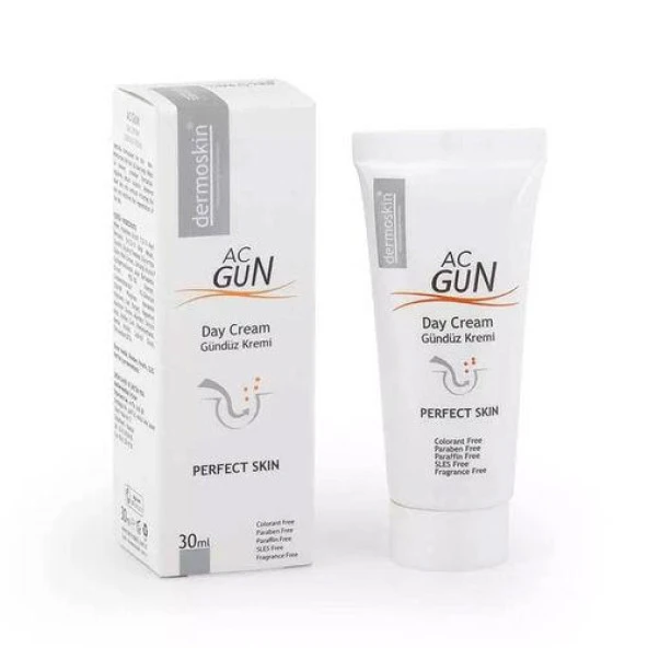 Dermoskin Acgun Nemlendirici Gündüz Kremi 30 ML - Diş Beyazlatıcı Köpük Hediye