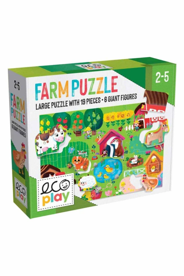 Ecoplay Shaped Puzzle Farm (2-5 YAŞ)