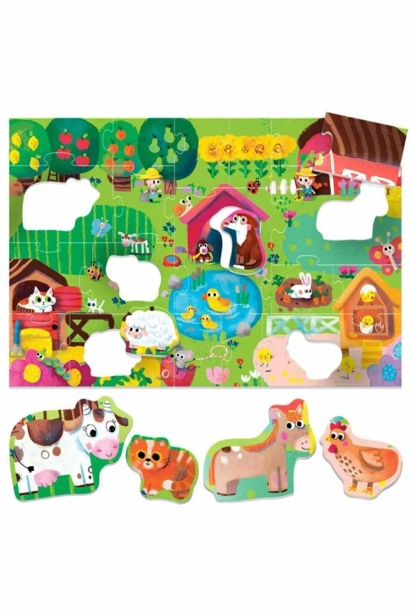 Ecoplay Shaped Puzzle Farm (2-5 YAŞ) - 2