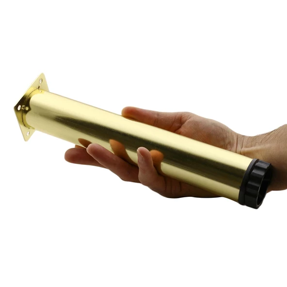 Ayarlanabilir Mobilya Kanepe Baza Koltuk Metal Destek Yükseltici Gold Ayağı Ayakları 25 cm 4 Adet - 4